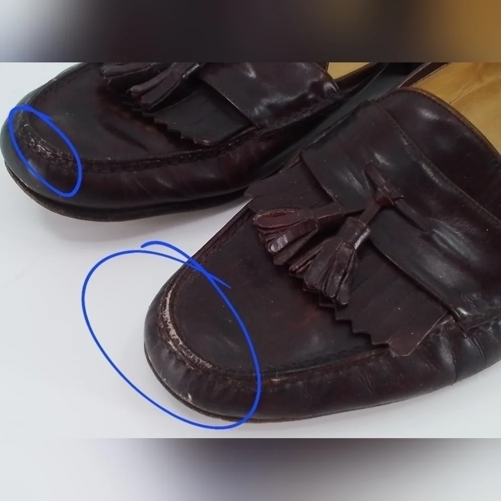 Cole HAAN Leather BROWN Tassel Loafers Shoes Men’s SZ 10.5 D *Read*